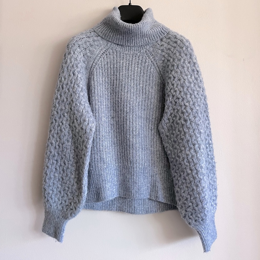 Abercrombie & Fitch | Puff Sleeve Turtleneck Sweater